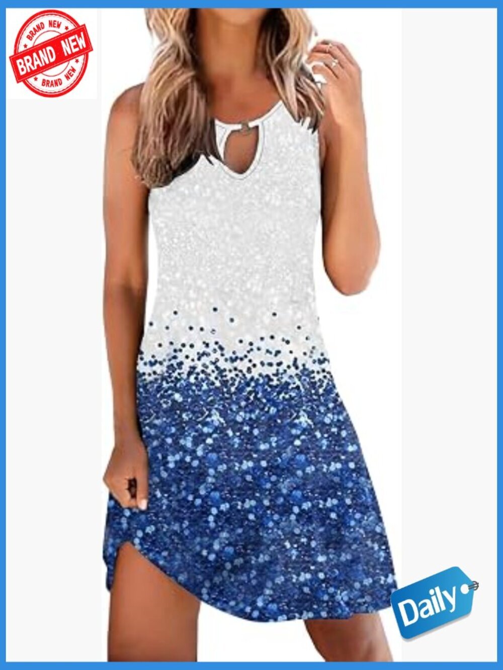 Bohemian Floral Sundress with Pockets Sleeveless Summer Beach Cover Up